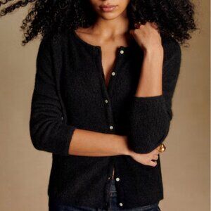 Sézane Gaspard 2-in-1 Reversible Sweater and Cardigan in Black